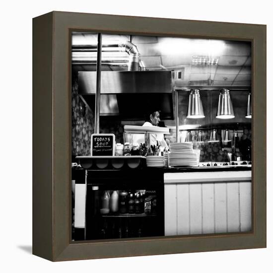 Chef in Restaurant-Rory Garforth-Framed Premier Image Canvas