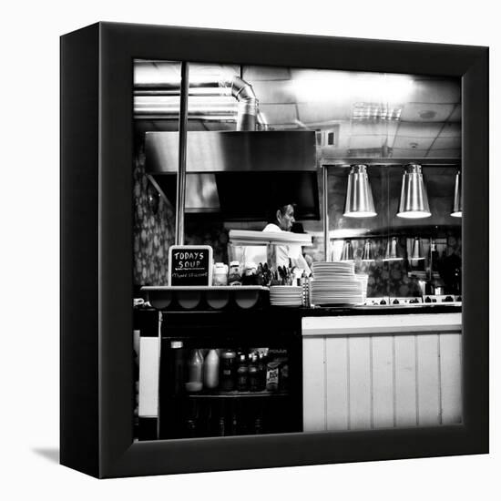 Chef in Restaurant-Rory Garforth-Framed Premier Image Canvas