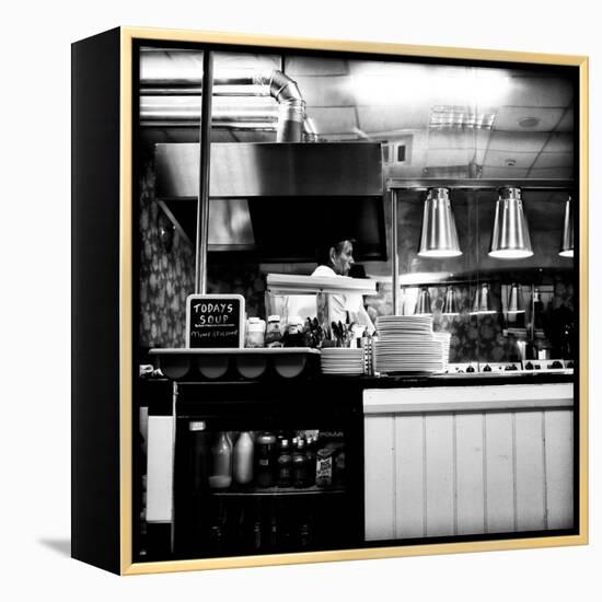 Chef in Restaurant-Rory Garforth-Framed Premier Image Canvas