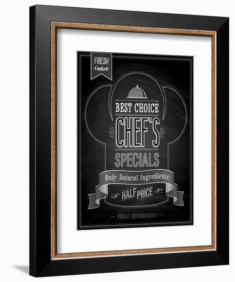 Chef's Specials Poster Chalkboard-avean-Framed Art Print