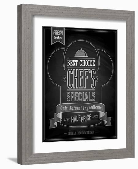 Chef's Specials Poster Chalkboard-avean-Framed Art Print