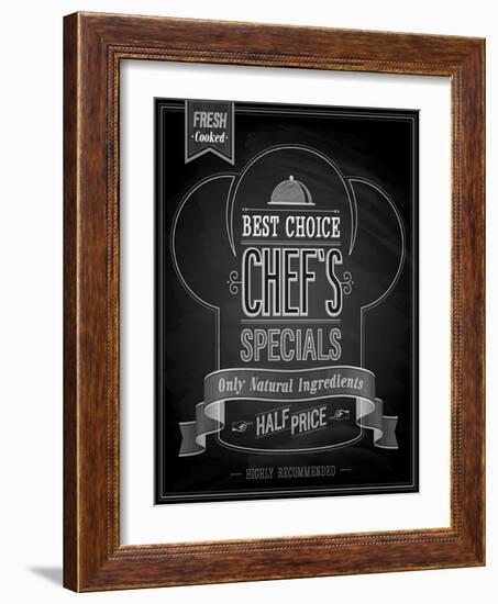 Chef's Specials Poster Chalkboard-avean-Framed Art Print