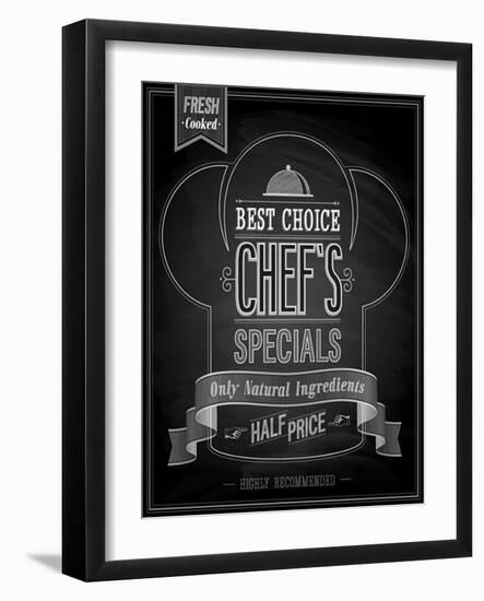 Chef's Specials Poster Chalkboard-avean-Framed Art Print