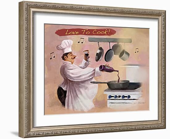 Chef Wine-Frank Harris-Framed Giclee Print