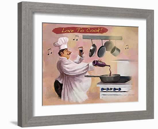 Chef Wine-Frank Harris-Framed Giclee Print