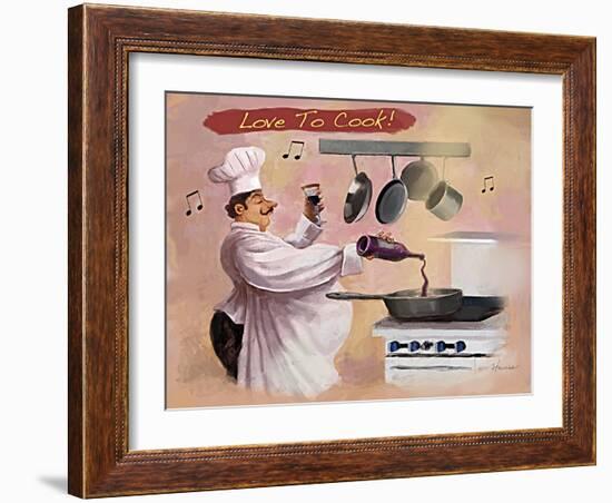 Chef Wine-Frank Harris-Framed Giclee Print