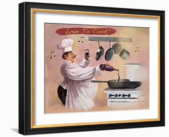 Chef Wine-Frank Harris-Framed Giclee Print