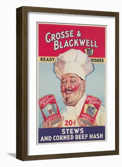 Chef with Canned Goods-null-Framed Art Print