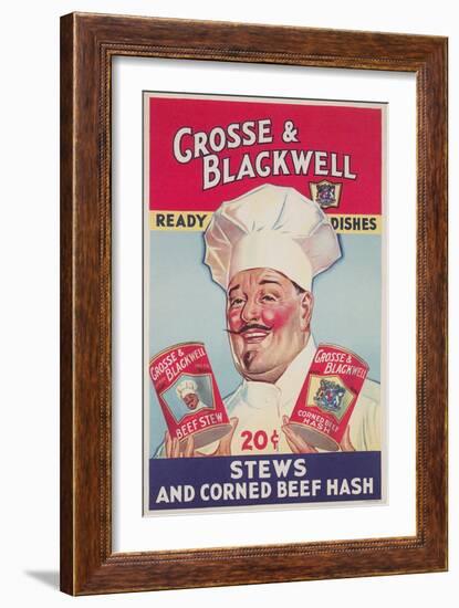 Chef with Canned Goods-null-Framed Art Print