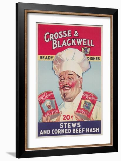 Chef with Canned Goods-null-Framed Art Print