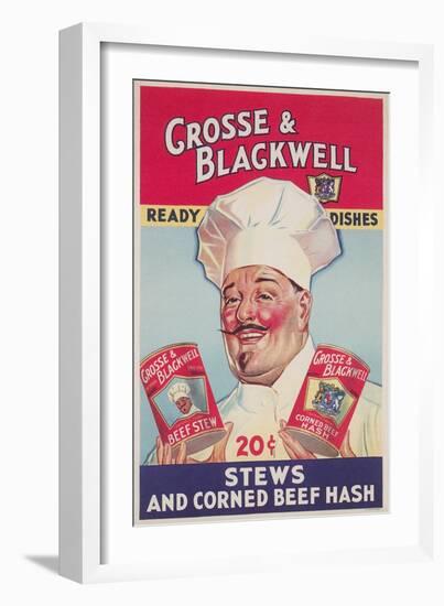 Chef with Canned Goods-null-Framed Art Print