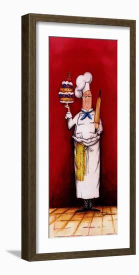 Chef With Pastry-Tracy Flickinger-Framed Art Print