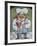 Chef with Wine and Wisk-Tim Nyberg-Framed Giclee Print