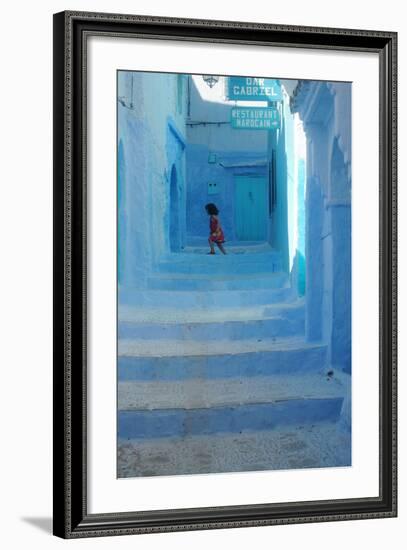 Chefchaouen Girl-null-Framed Photographic Print