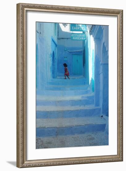 Chefchaouen Girl-null-Framed Photographic Print