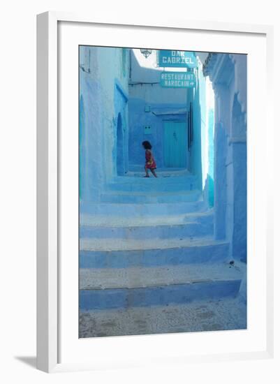 Chefchaouen Girl-null-Framed Photographic Print