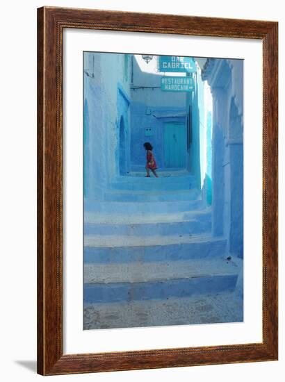 Chefchaouen Girl-null-Framed Photographic Print