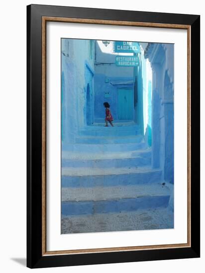 Chefchaouen Girl-null-Framed Photographic Print