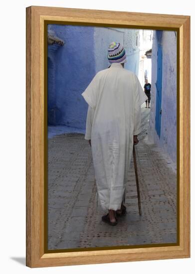 Chefchaouen Man-null-Framed Premier Image Canvas