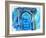 Chefchaouen Morocco Blue Door Watercolor-Markus Bleichner-Framed Art Print