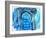 Chefchaouen Morocco Blue Door Watercolor-Markus Bleichner-Framed Art Print