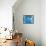 Chefchaouen Morocco Blue Door Watercolor-Markus Bleichner-Framed Stretched Canvas displayed on a wall