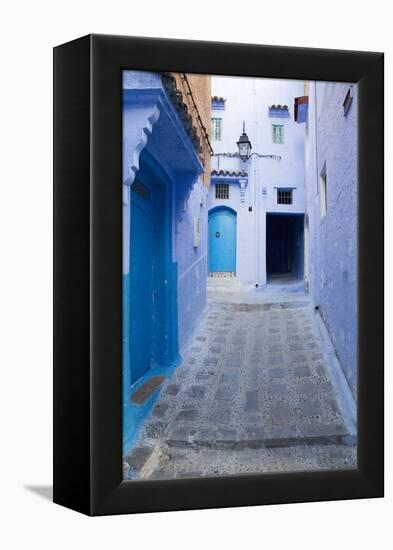 Chefchaouen, Morocco. Narrow Alleyways for Foot Traffic Only-Emily Wilson-Framed Premier Image Canvas