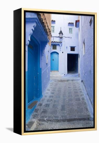 Chefchaouen, Morocco. Narrow Alleyways for Foot Traffic Only-Emily Wilson-Framed Premier Image Canvas