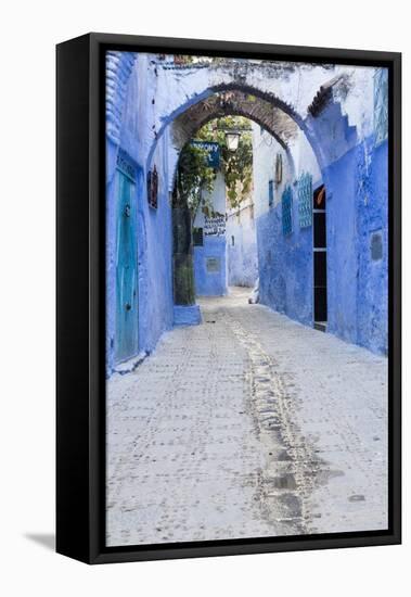 Chefchaouen, Morocco. Narrow Arched Alleyways for Foot Traffic Only-Emily Wilson-Framed Premier Image Canvas