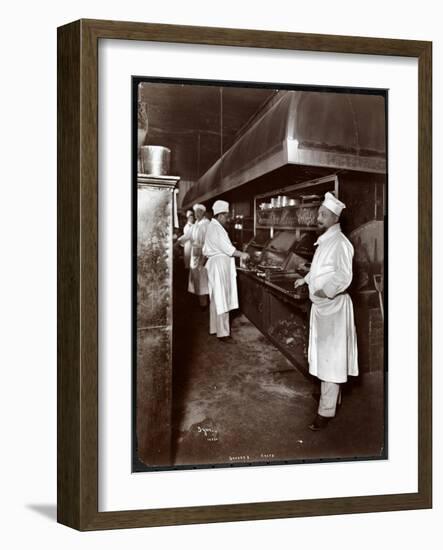 Chefs Cooking at Sherry's Restaurant, New York, 1902-Byron Company-Framed Giclee Print