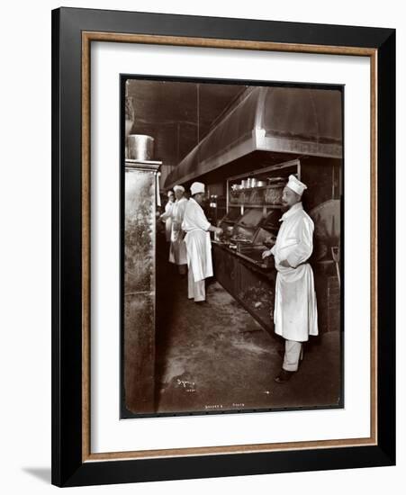 Chefs Cooking at Sherry's Restaurant, New York, 1902-Byron Company-Framed Giclee Print