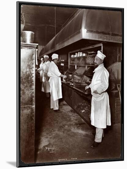 Chefs Cooking at Sherry's Restaurant, New York, 1902-Byron Company-Mounted Giclee Print