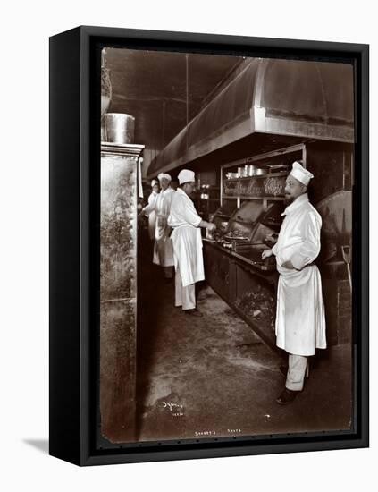 Chefs Cooking at Sherry's Restaurant, New York, 1902-Byron Company-Framed Premier Image Canvas