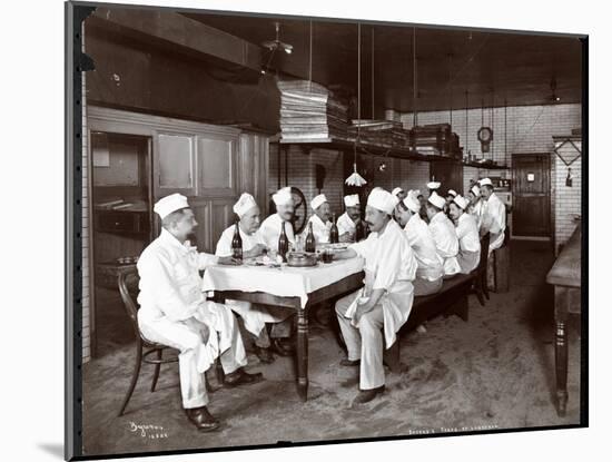 Chefs Eating Lunch at Sherry's Restaurant, New York, 1902-Byron Company-Mounted Giclee Print