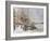 Chelsea: Cheyne Walk under Snow-John Sutton-Framed Giclee Print