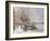 Chelsea: Cheyne Walk under Snow-John Sutton-Framed Giclee Print