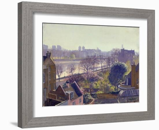 Chelsea Embankment from the Physic Garden-Julian Barrow-Framed Giclee Print