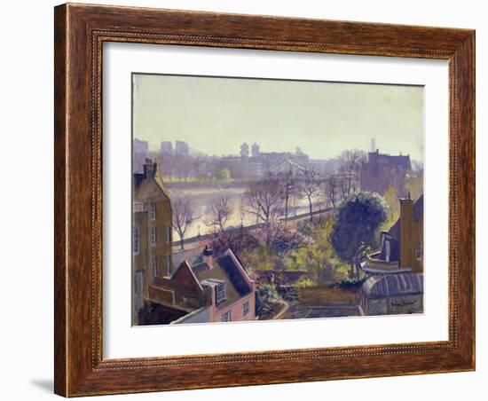 Chelsea Embankment from the Physic Garden-Julian Barrow-Framed Giclee Print