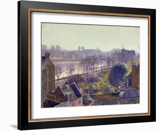 Chelsea Embankment from the Physic Garden-Julian Barrow-Framed Giclee Print