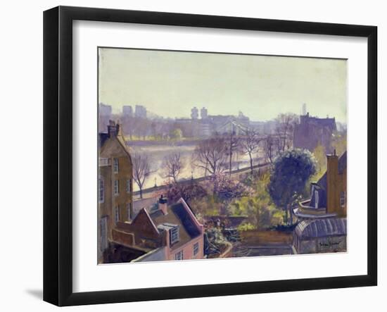 Chelsea Embankment from the Physic Garden-Julian Barrow-Framed Giclee Print