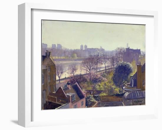 Chelsea Embankment from the Physic Garden-Julian Barrow-Framed Giclee Print