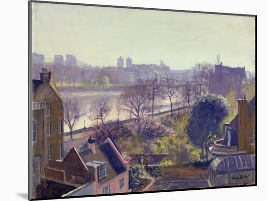 Chelsea Embankment from the Physic Garden-Julian Barrow-Mounted Giclee Print