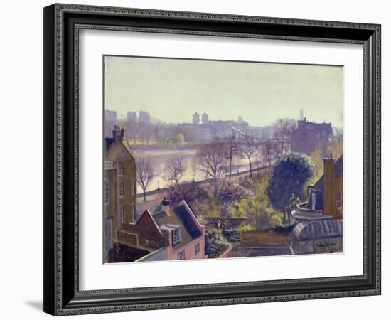 Chelsea Embankment from the Physic Garden-Julian Barrow-Framed Giclee Print