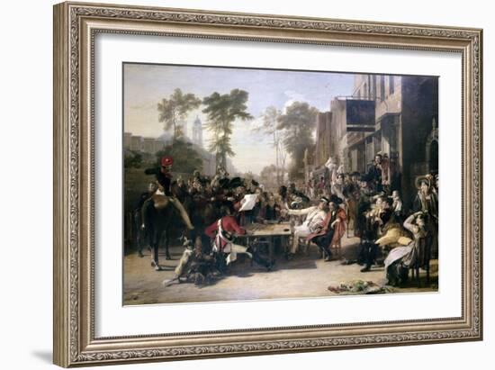 Chelsea Pensioners Reading the Waterloo Dispatch-David Wilkie-Framed Art Print