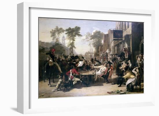 Chelsea Pensioners Reading the Waterloo Dispatch-David Wilkie-Framed Art Print