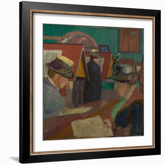 Chelsea Public Library, 1920 (Oil on Canvas)-Malcolm Drummond-Framed Giclee Print