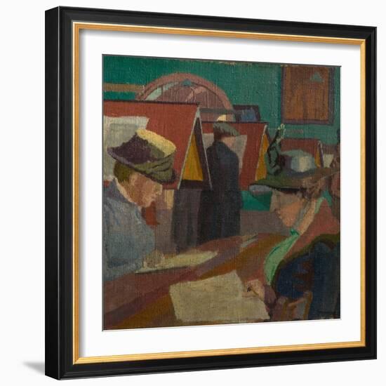 Chelsea Public Library, 1920 (Oil on Canvas)-Malcolm Drummond-Framed Giclee Print