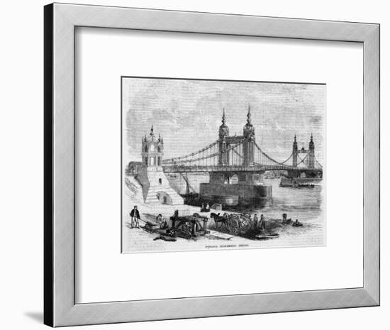 Chelsea Suspension Bridge-null-Framed Art Print