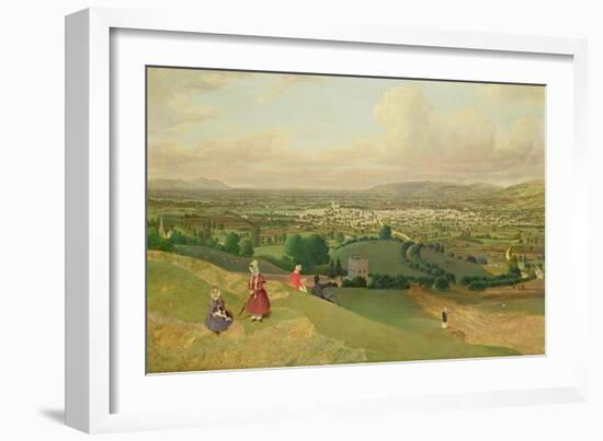 Cheltenham from Leckhampton Hill, c.1840-English School-Framed Giclee Print