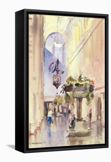 Cheltenham Shopping Arcade-Trevor Chamberlain-Framed Premier Image Canvas